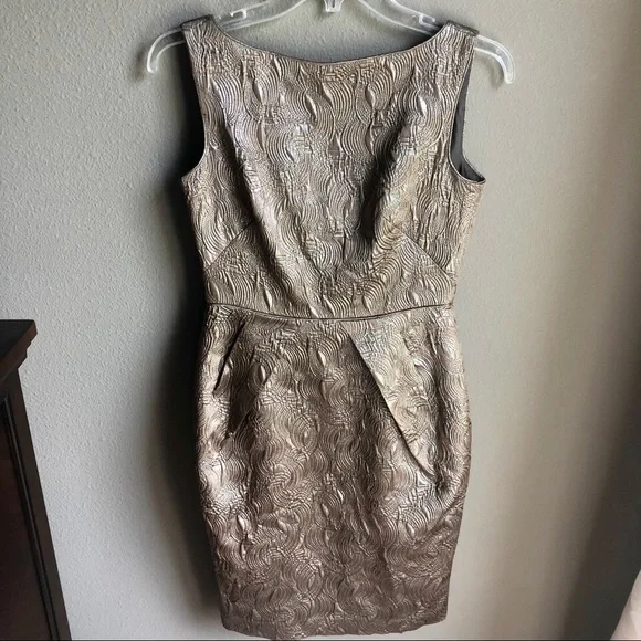 Banana Republic Metallic Dark Gold Dress - Picture 2 of 8